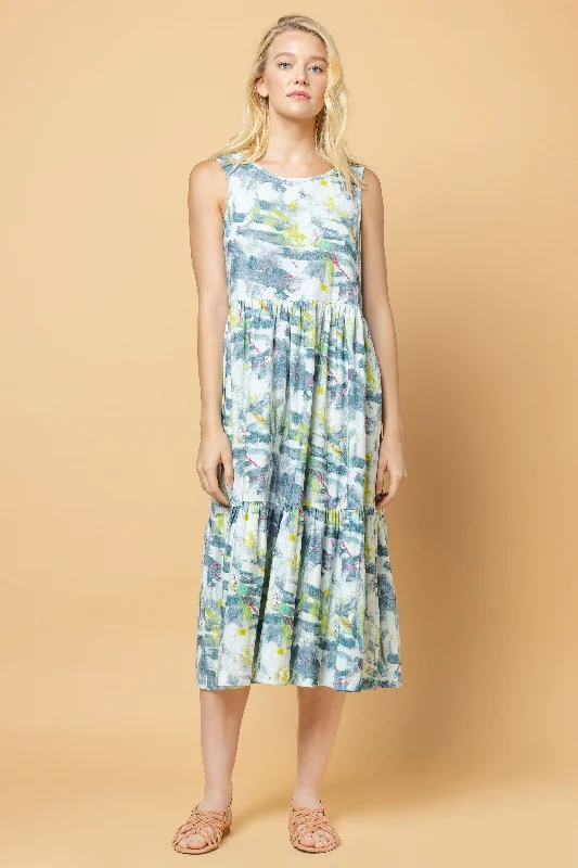 Watercolors Sleeveless Dress