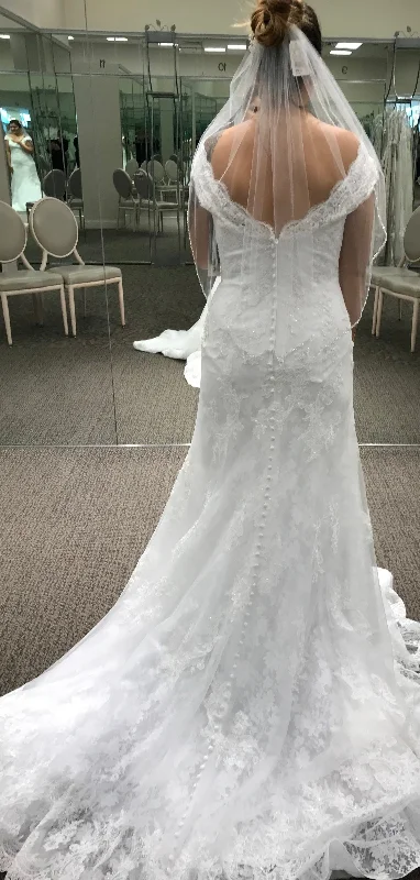 David's Bridal Lace Off Shoulder