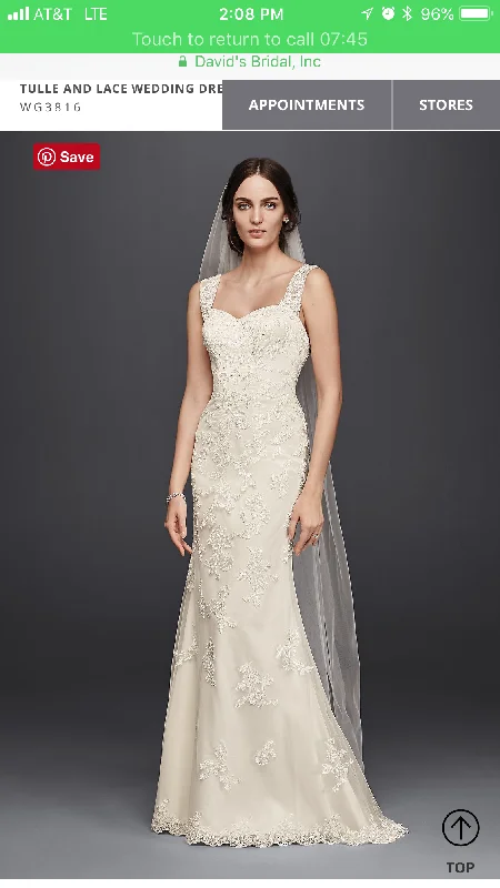 David's Bridal Tulle and Lace