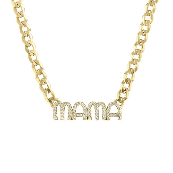 MY STORY MILLA MAMA WREN CUBAN CHAIN NECKLACE