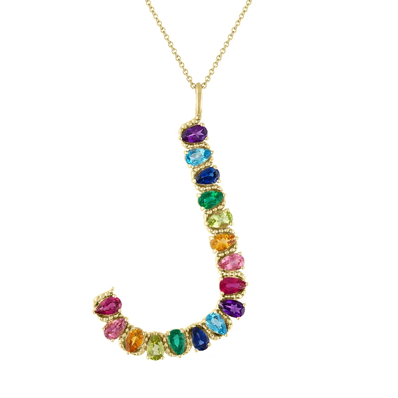 MY STORY PALOMA RAINBOW INITIAL NECKLACE