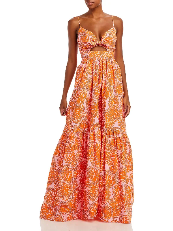 Laura Womens Cotton Printed Maxi Dress