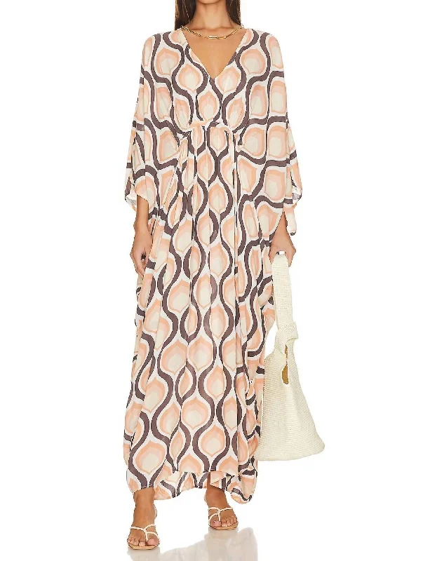 Groovy Baby Maxi Kaftan In Pink Sand