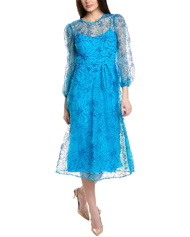 ML Monique Lhuillier Zinnia Midi Dress