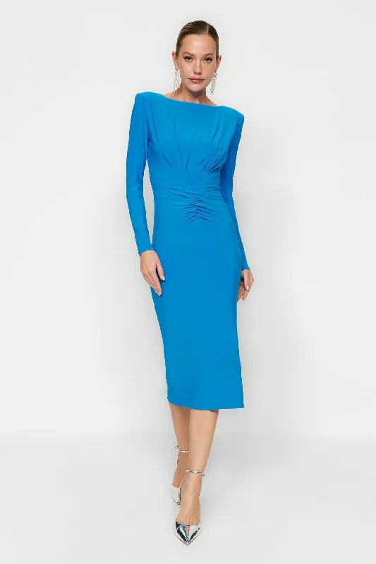 Trendyol Women's Midi Cocktail Fitted Dress