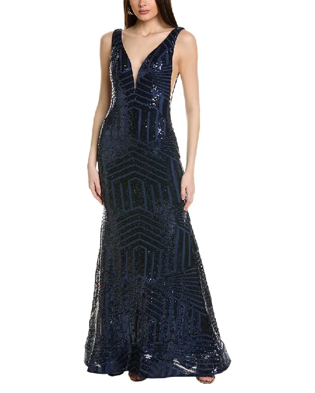 Rene Ruiz Sequin Gown